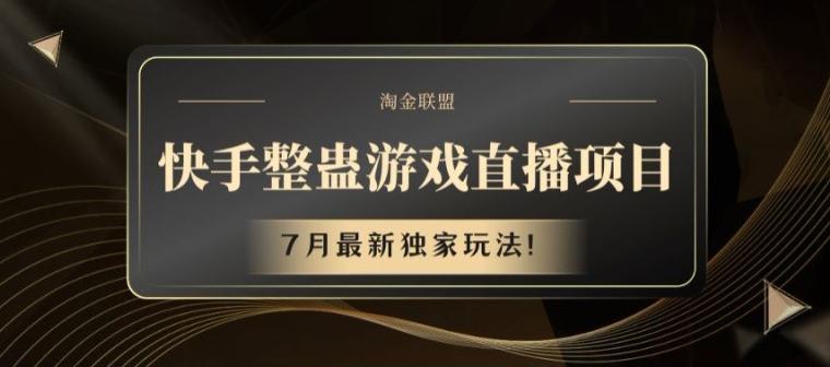 快手整蛊游戏直播项目，7月最新独家玩法【揭秘】-康仁安资源