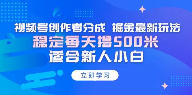 【蓝海项目】视频号创作者分成 掘金最新玩法 稳定每天撸500米 适合新人小白-康仁安资源