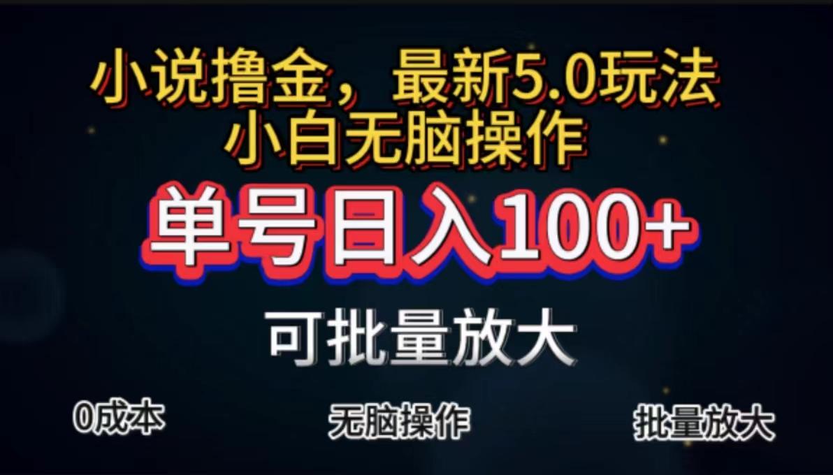 全自动小说撸金，单号日入100+小白轻松上手，无脑操作-康仁安资源
