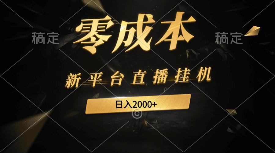 (9841期)新平台直播挂机最新玩法，0成本，不违规，日入2000+-康仁安资源