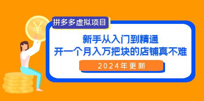 (9744期)拼多多虚拟项目：入门到精通，开一个月入万把块的店铺 真不难(24年更新)-康仁安资源