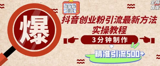 轻松制作创业类视频，一天被动加精准创业粉500+【揭秘】-康仁安资源