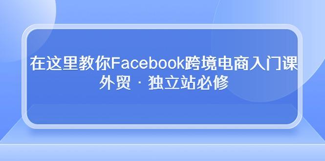 在这里教你Facebook跨境电商入门课，外贸·独立站必修-康仁安资源