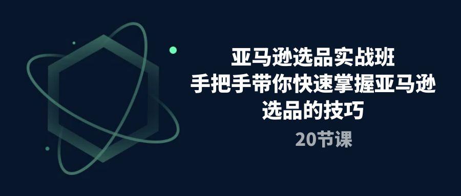 亚马逊选品实战班，手把手带你快速掌握亚马逊选品的技巧(20节课-康仁安资源