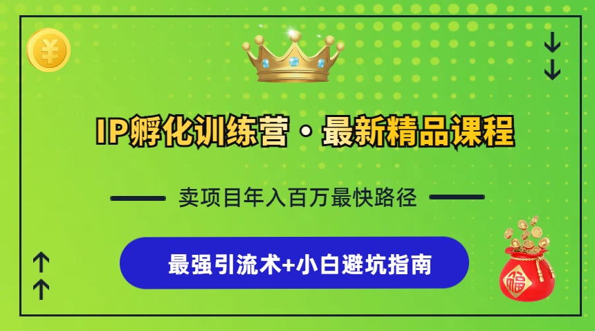 IP孵化训练营,知识付费全流程+最强引流术+小白避坑指南-康仁安资源
