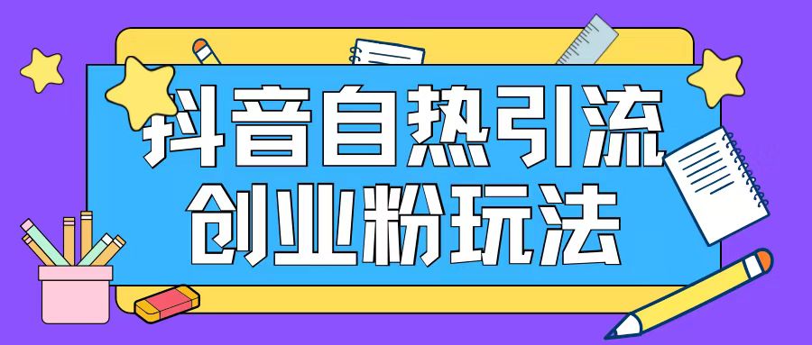抖音引流创业粉自热玩法日引200+精准粉-康仁安资源