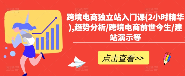 跨境电商独立站入门课(2小时精华),趋势分析/跨境电商前世今生/建站演示等-康仁安资源