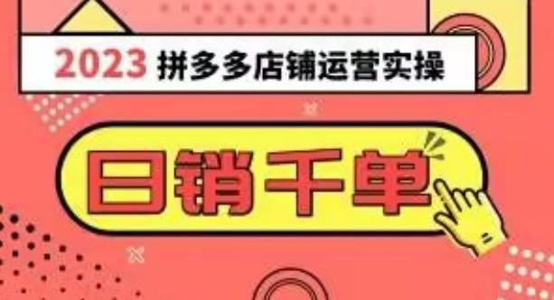 2023拼多多运营实操，每天30分钟日销1000＋，爆款选品技巧大全（10节课）-康仁安资源