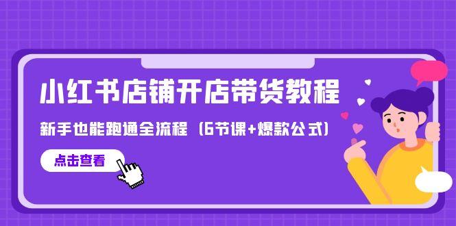 (9883期)最新小红书店铺开店带货教程，新手也能跑通全流程(6节课+爆款公式)-康仁安资源