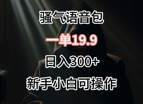 0成本卖骚气语音包，一单19.9.日入300+【揭秘】-康仁安资源