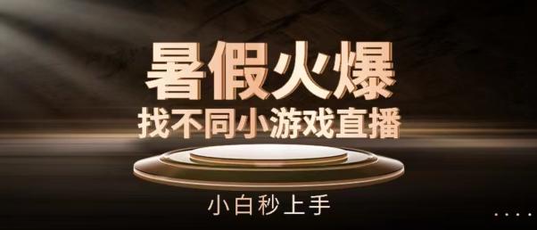 暑假火爆找不同小游戏直播间，小白秒上手【揭秘】-康仁安资源