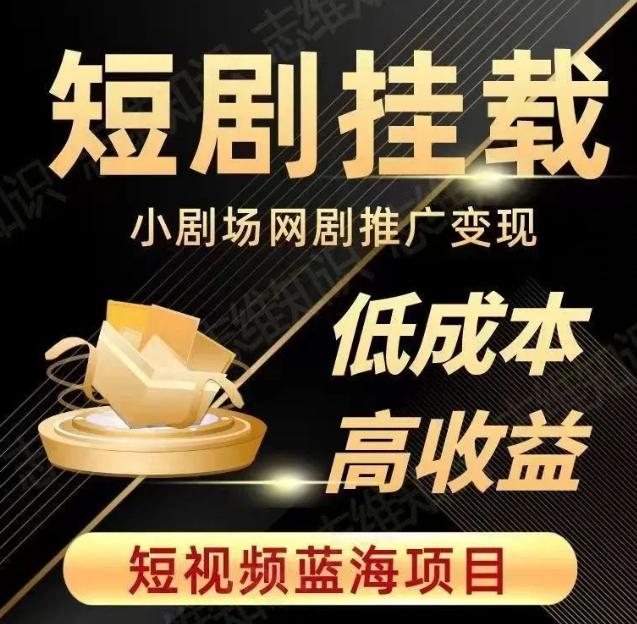 2023短视频蓝海项目，抖音快手短剧推广变现教程，低成本高收益-康仁安资源