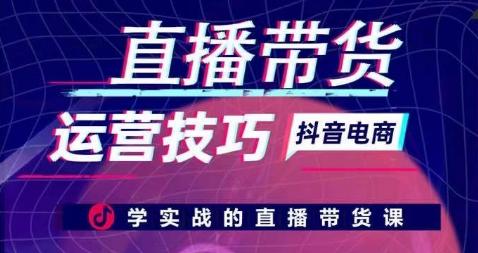 直播带货运营技巧，学实战的直播带货课-康仁安资源