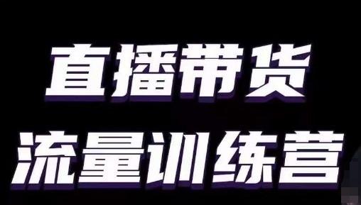 直播带货流量训练营，小白主播必学直播课-康仁安资源