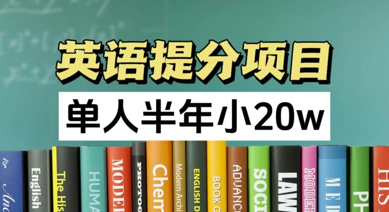 英语提分项目，100%正规项目，单人半年小 20w-康仁安资源