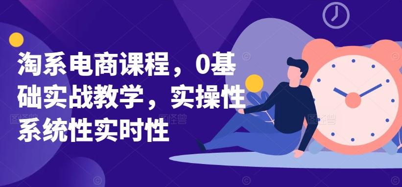 淘系电商课程，0基础实战教学，实操性系统性实时性-康仁安资源
