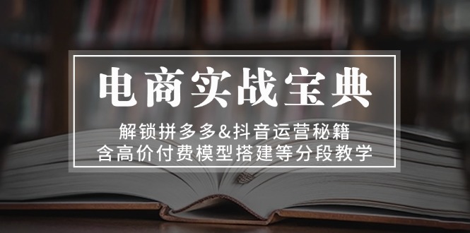 电商实战宝典 解锁拼多多&抖音运营秘籍 含高价付费模型搭建等分段教学-康仁安资源