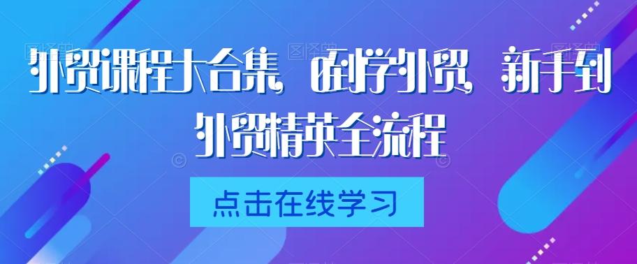 外贸课程大合集，0到1学外贸，新手到外贸精英全流程-康仁安资源