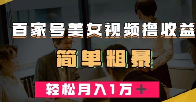 百家号美女视频撸收益，几分钟一条视频，轻松月入万元【揭秘】-康仁安资源