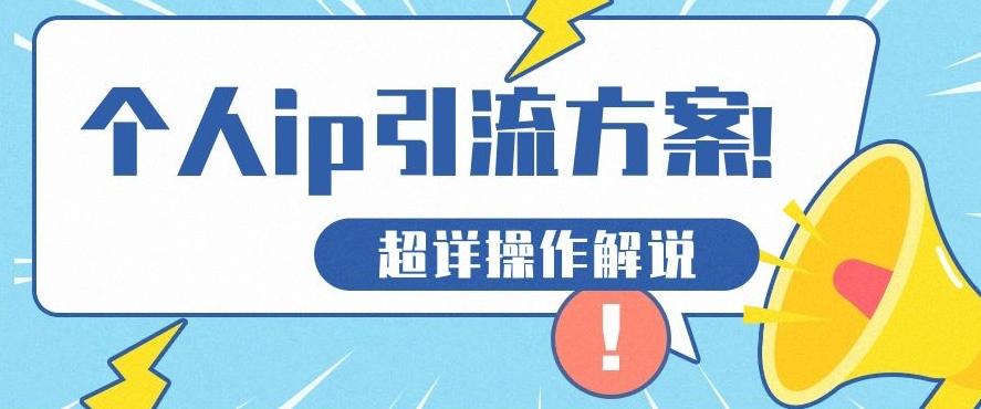 快速收藏，个人IP引流方案教程！让你轻松打造人设IP-康仁安资源