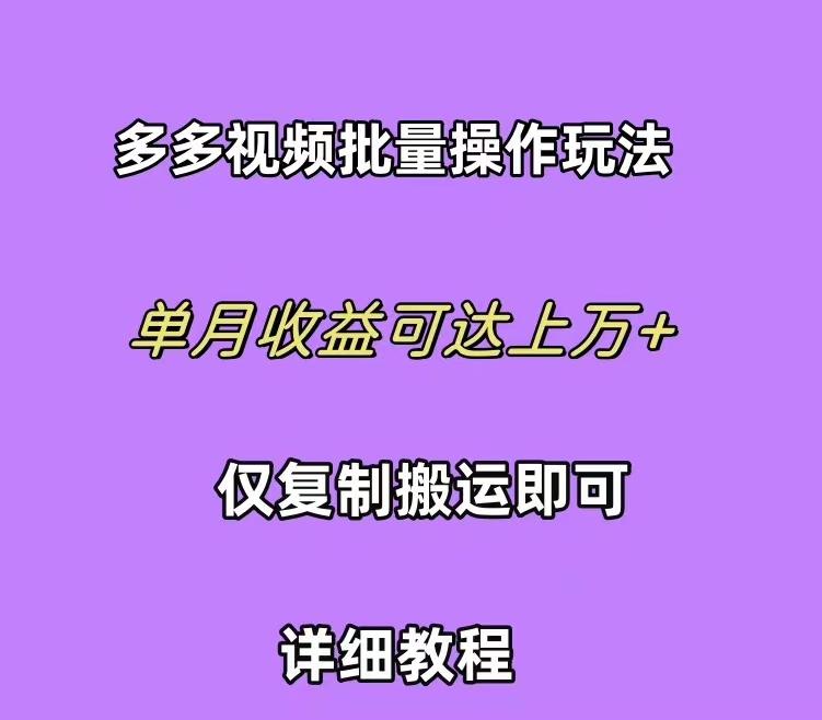(10029期)拼多多视频带货快速过爆款选品教程 每天轻轻松松赚取三位数佣金 小白必…-康仁安资源