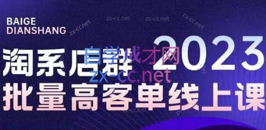 白戈电商·23年淘系批量高客单+24年全域电商矩阵-康仁安资源