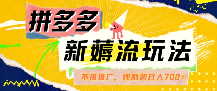 拼多多最新薅流玩法，无需开车推广，纯靠自然流吃饭-单纯赚50+利润，日入700+【揭秘】-康仁安资源