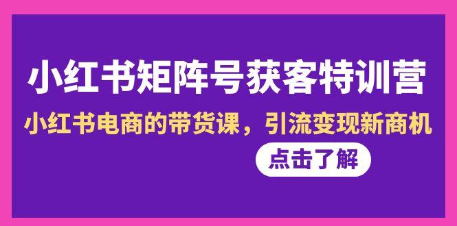 小红书-矩阵号获客特训营-第10期，小红书电商的带货课，引流变现新商机-康仁安资源
