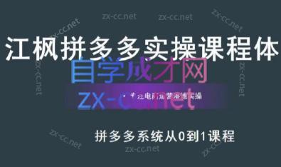 江枫老师·拼多多实操课程-康仁安资源