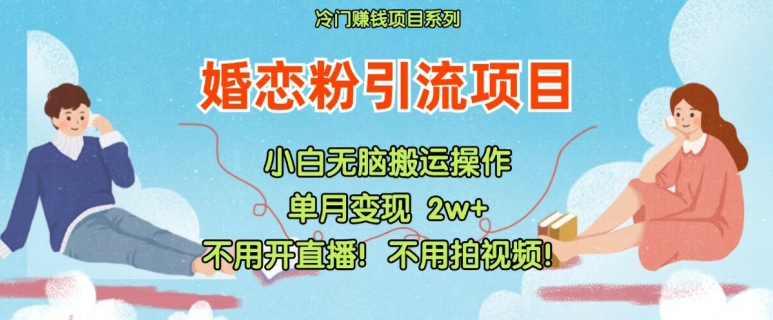小红书婚恋粉引流，不用开直播，不用拍视频，不用做交付【揭秘】-康仁安资源