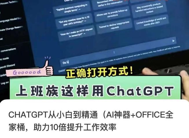 CHATGPT从小白到精通，AI神器+OFFICE全家桶，助力10倍提升工作效率-康仁安资源