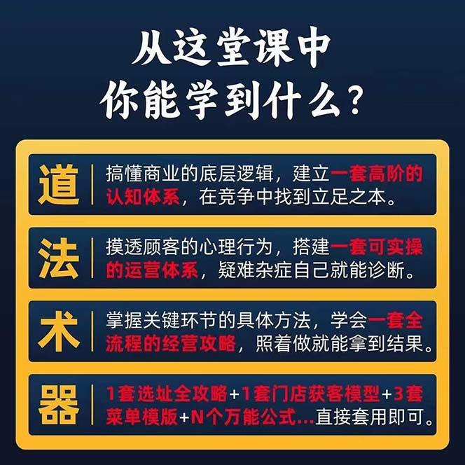 图片[1]-餐饮店盈利实操方法：教你怎样开一家持续能赚钱的餐厅(25节-康仁安资源
