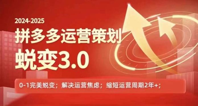 2024-2025拼多多运营策略蜕变3.0，0~1完美蜕变，解决信息焦虑-康仁安资源