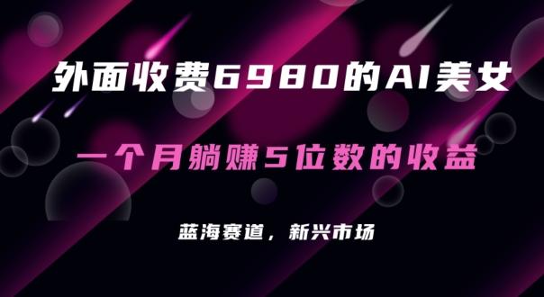 外面收费6980的AI美女项目！每月躺赚5位数收益(教程+素材+工具)【揭秘】-康仁安资源