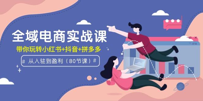 (9529期)全域电商实战课：从入驻到盈利，带你玩转小红书+抖音+拼多多(80节课)-康仁安资源