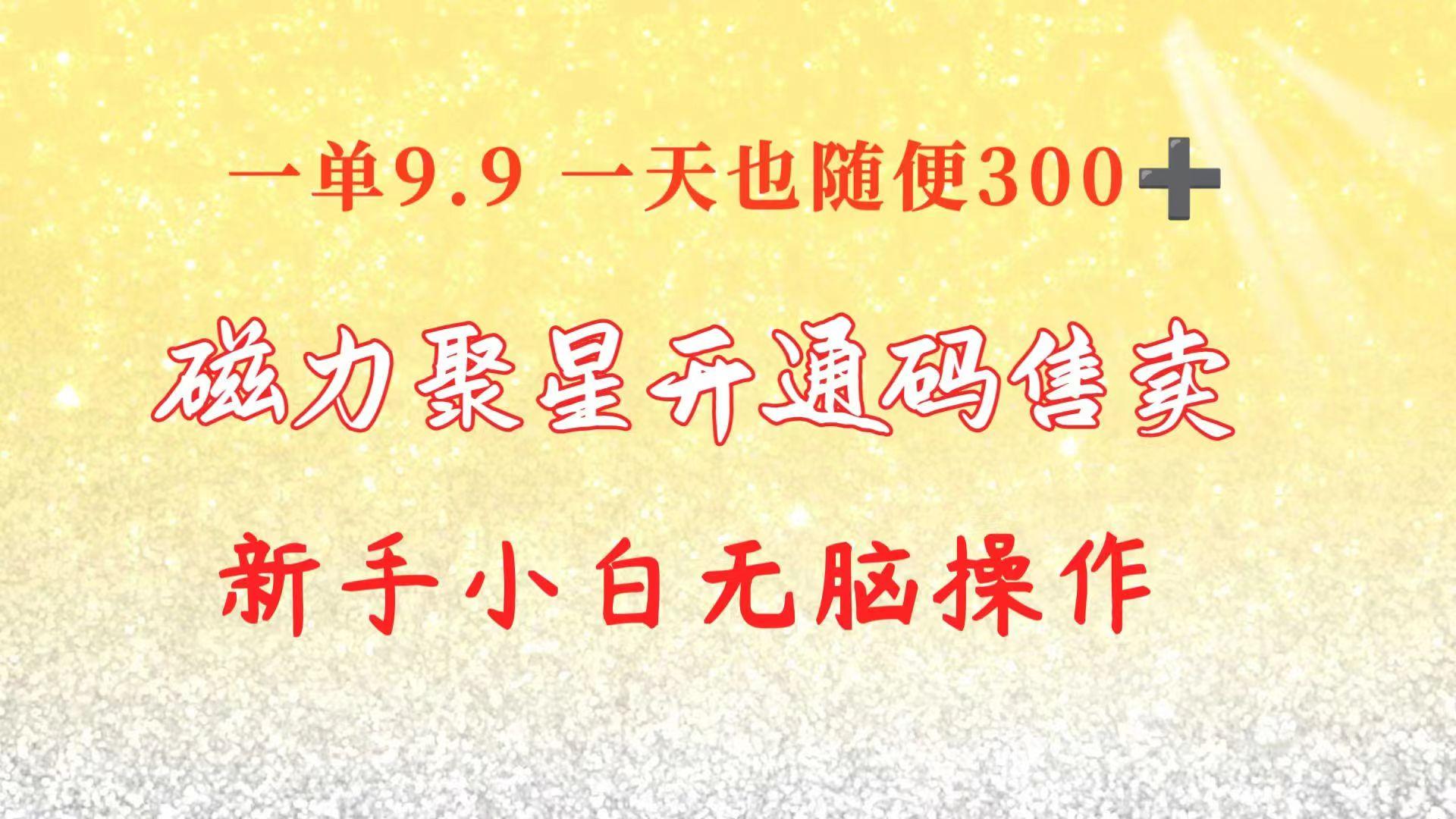 快手磁力聚星码信息差 售卖  一单卖9.9  一天也轻松300+ 新手小白无脑操作-康仁安资源