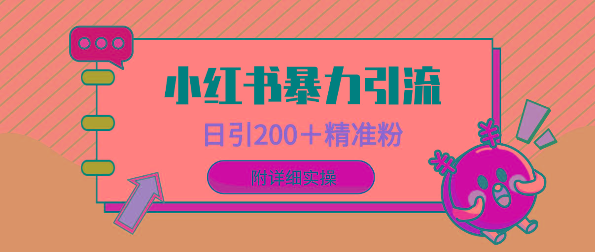 (9582期)小红书暴力引流大法，日引200＋精准粉，一键触达上万人，附详细实操-康仁安资源