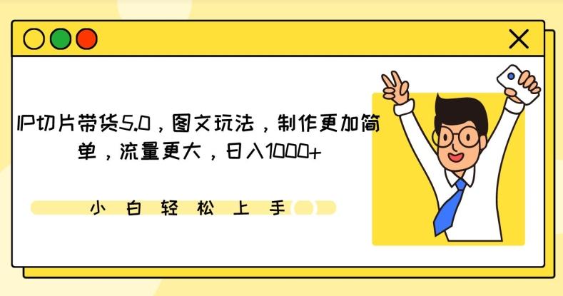 IP切片带货5.0，图文玩法，制作更加简单，流量更大，日入1000+【揭秘】-康仁安资源