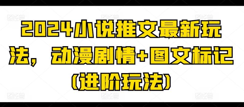 2024小说推文最新玩法，动漫剧情+图文标记(进阶玩法)-康仁安资源