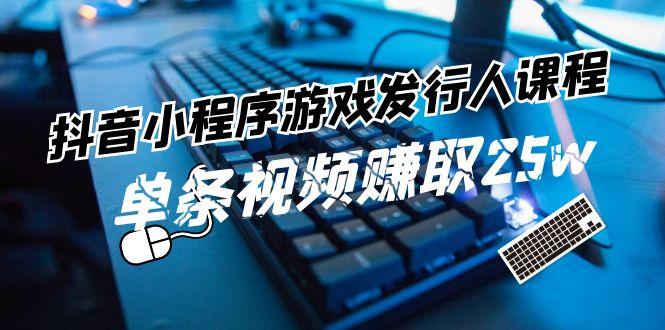 抖音小程序游戏发行人课程：带你玩转游戏任务变现，单条视频赚取25w-康仁安资源