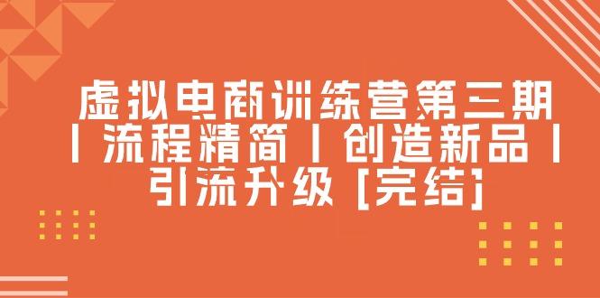 虚拟电商训练营第三期丨流程精简丨创造新品丨引流升级 [完结]-康仁安资源