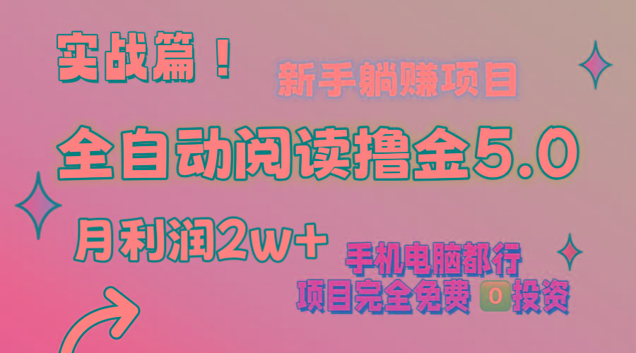 小说全自动阅读撸金5.0 操作简单 可批量操作 零门槛！小白无脑上手月入2w+-康仁安资源