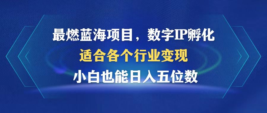 最燃蓝海项目  数字IP孵化  适合各个行业变现  小白也能日入5位数-康仁安资源