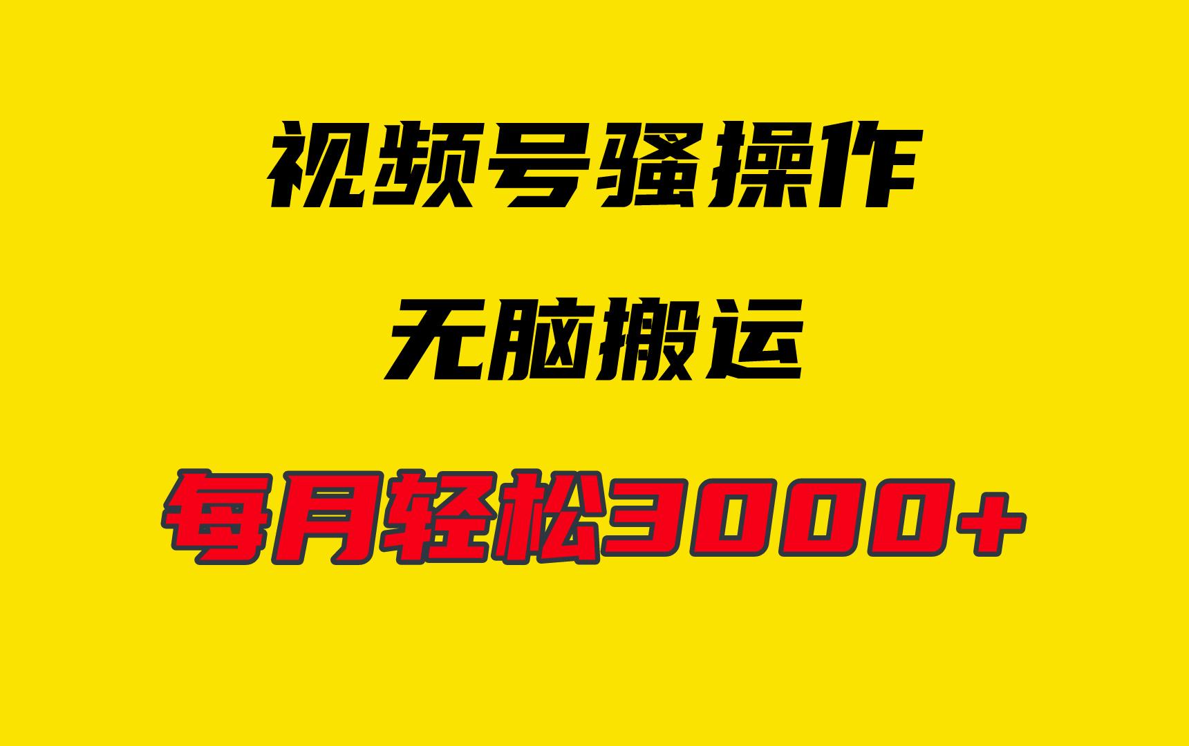 (9968期)4月最新视频号无脑爆款玩法，挂机纯搬运，每天轻松3000+-康仁安资源