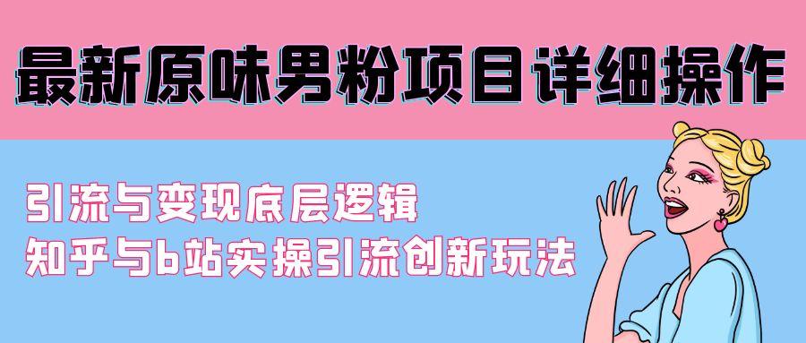 最新原味男粉项目详细操作 引流与变现底层逻辑+知乎与b站实操引流创新玩法-康仁安资源