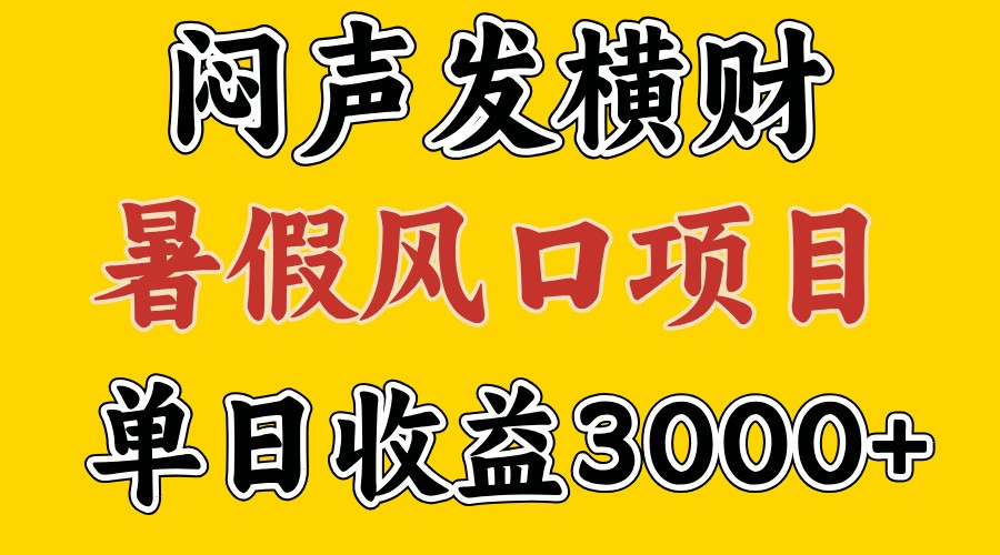 30天赚了7.5W 暑假风口项目，比较好学，2天左右上手-康仁安资源