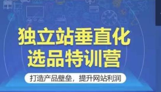 独立站垂直化选品特训营，打造产品壁垒，提升网站利润-康仁安资源
