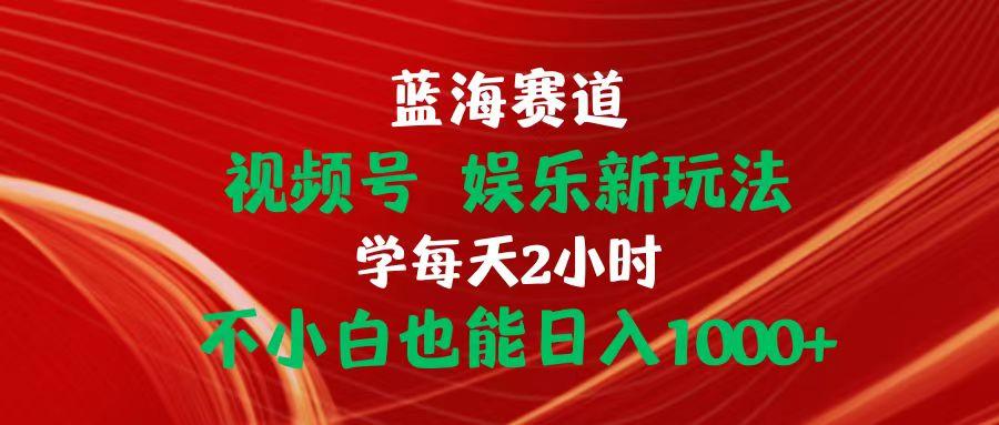 蓝海赛道视频号 娱乐新玩法每天2小时小白也能日入1000+-康仁安资源