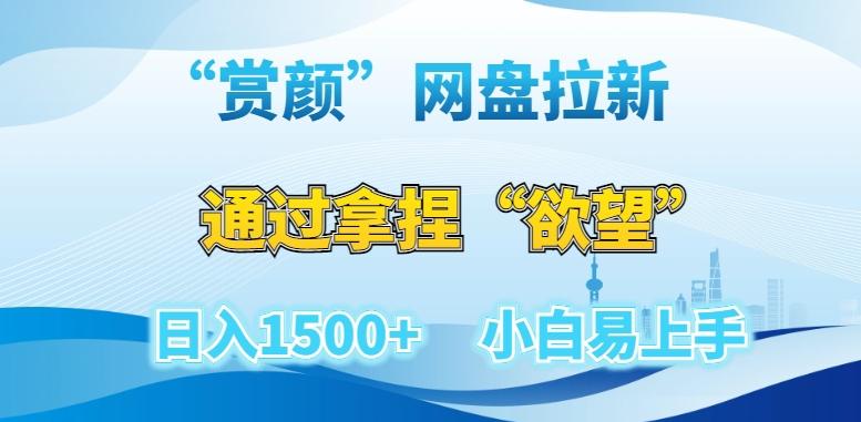 “赏颜”网盘拉新赛道，通过拿捏“欲望”日入1500+，小白易上手【揭秘】-康仁安资源