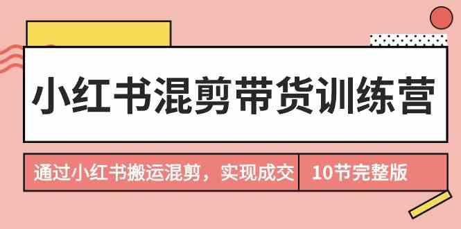 小红书混剪带货训练营，通过小红书搬运混剪实现成交(完结)-康仁安资源